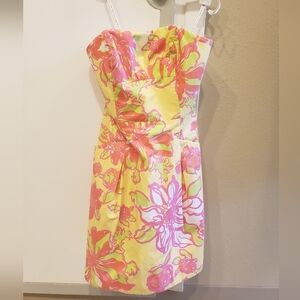 Lilly Pulitzer🌺Strapless Starfruit Blossom, 0, Beautiful Vibrant Colors